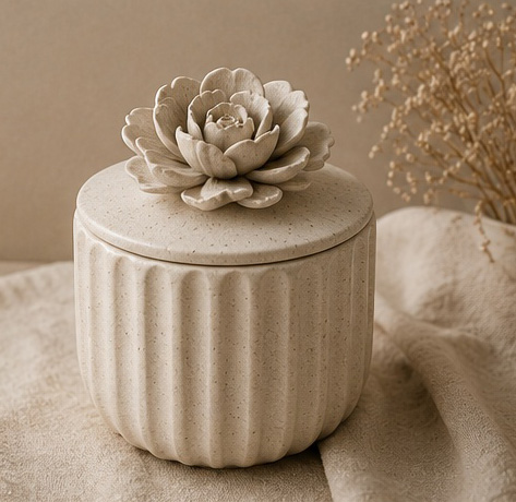 Peony Flower Storage Pot